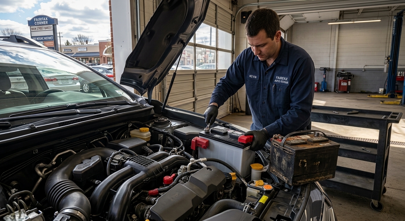 Car battery installation Fairfax VA